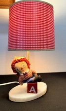 Vintage Raggedy Ann Andy 1973 Childs Lamp Nightlight Shade