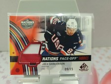 2025-26 SP Game Used 4 Nations Face-Off Fabrics Jake Sanderson Patch #/15