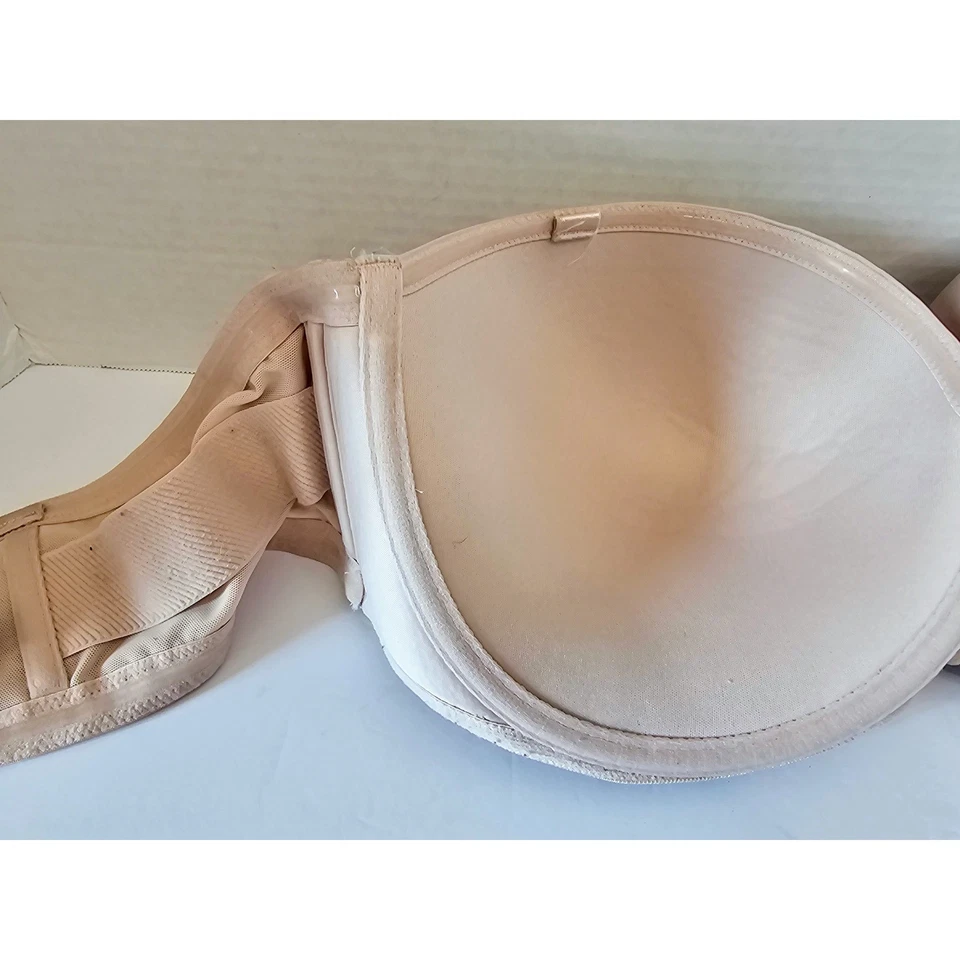 Sutiã Torrid Curve 44DD bege renda sem alças acolchoado plus size - Imagem 4 de 4