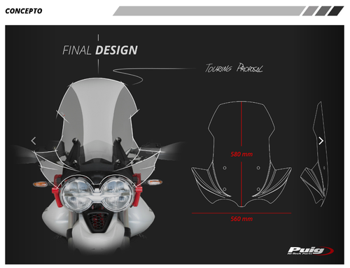 Parabrezza Touring Puig Fumè Scuro Moto Guzzi V85 TT 2019 - 2023 - Foto 9 di 10