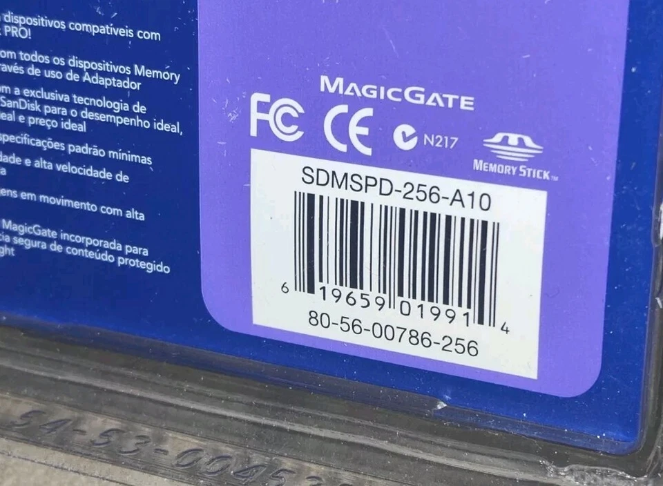 SANDISK MEMORY STICK PRO DUO 256MB MAGICGATE SDMSPD-256-A10 BRAND NEW SEALED  - Image 4 of 4