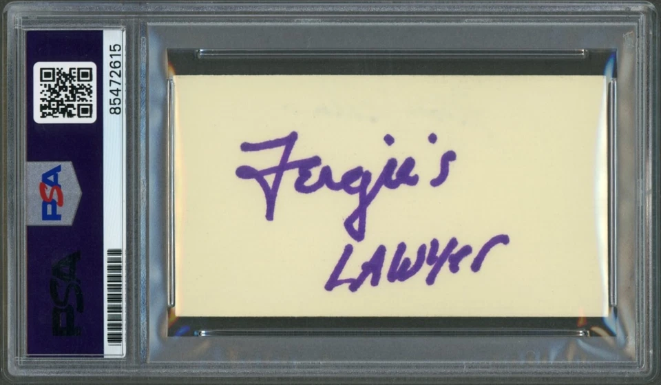 Fergie Jenkins SIGNED Vintage Business Card Lawyer MLB HOF Auto Slabbed PSA Cubs - Image 2 of 2