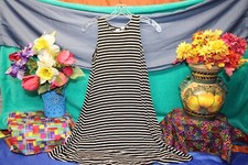 Old Navy Women's Clothing Dresses Black White Striped Sleeveless  Size X-Small