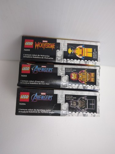 NUEVO - 3 juegos Lego Mech 76202, 76203, 76204 Wolverine, Iron Man, Black Panther - Imagen 6 de 12