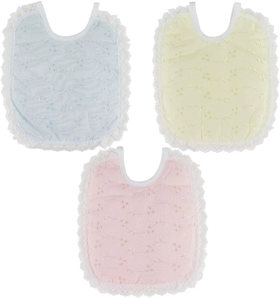 JUNIOR JOY Broderie Anglaise Baby Tauflätzchen - Anlass Spitzenlätzchen