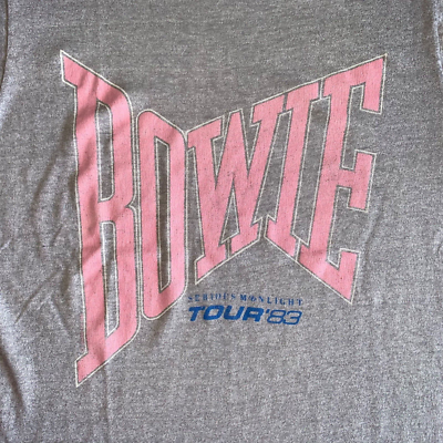 David Bowie T Shirt Serious Moonlight Tour 1983 Logo Nuovo Ufficiale Uomo off Size M