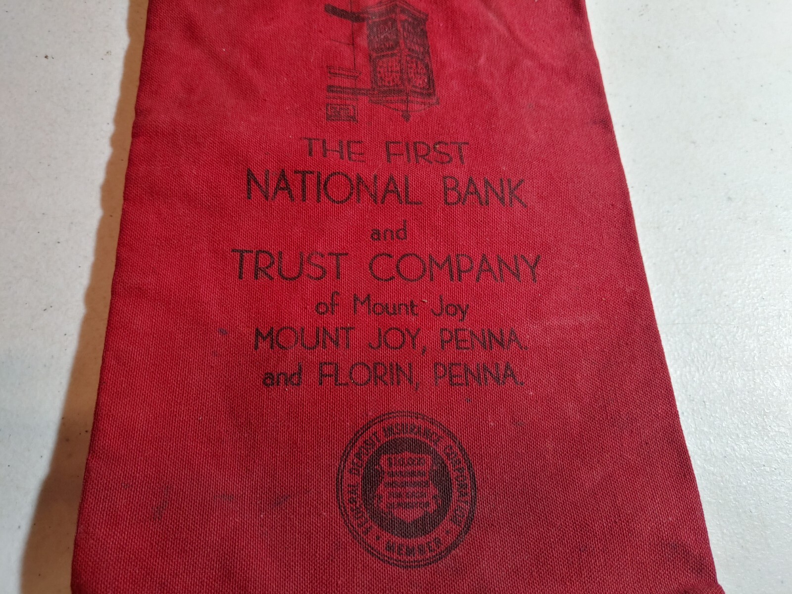 Vintage The First National Bank Mount Joy Florin PA Advertising Money