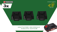 3 pezzi Adattatore universale Parkside X-20 Team (LIDL BATTERIA 20v)  cablato
