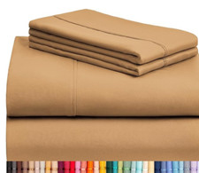 Luxclub 18" Bamboo Sheets with Deep Pockets - Aqua, Twin, 4 Pieces