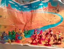 %% Jean Höfler W. Germany Western City 24 Figuren Cowboys und Indianer REDUZIERT