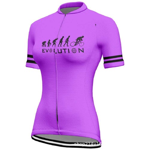 Women's Short Sleeve Cycle Jersey Top Full Zip Ladies Bike Cycling Jersey Shirt - Picture 17 of 41