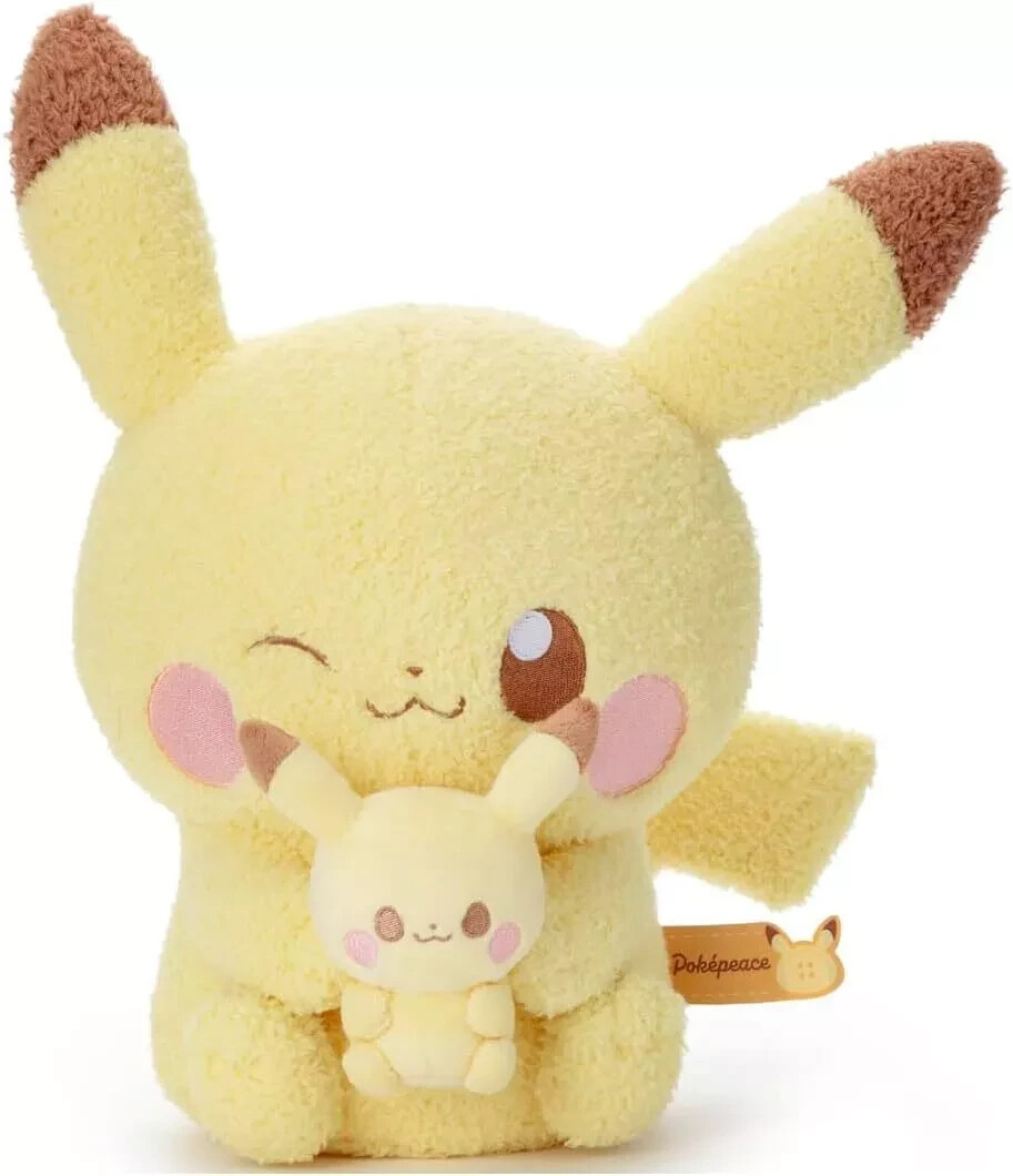 Pokemon Pikachu Poke Peace Plush Toy (with Plush ver.) 35cm NEW