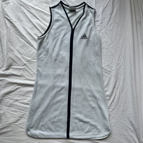 VINTAGE 2000 WHITE PEPPERMINT ADIDAS SLEEVELESS TENNIS DRESS MEDIUM