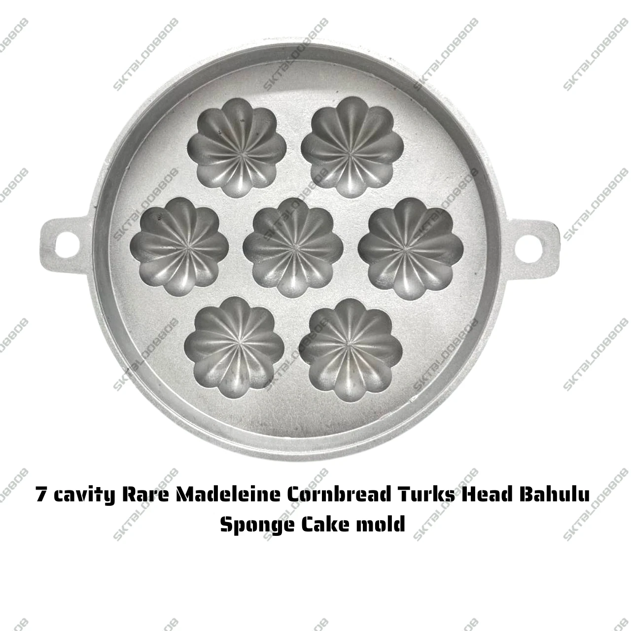 7 cavity Rare Madeleine Cornbread Turks Head Bahulu Sponge Cake mold