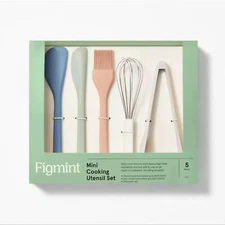 NEW! Figmint 5pc Silicone Mini Kitchen Utensil Set - Multicolor