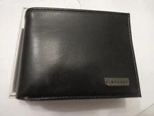 NWT Calvin Klein black color leather bifold wallet Men RFID