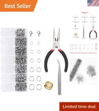 Complete Jewelry Repair Kit: 1504pcs Open Jump Rings & 20 Lobster Clasps Set