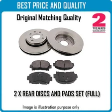 REAR BRKE DISCS AND PADS FOR SUBARU OEM QUALITY 30541954