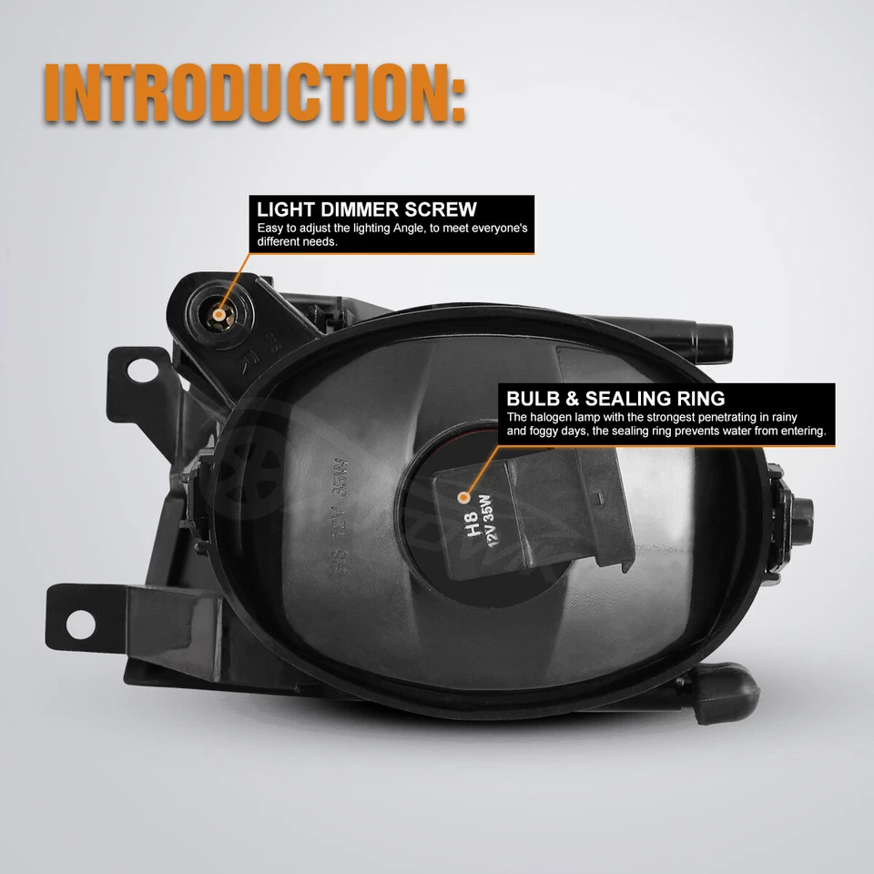 Par de luces antiniebla para BMW 525i 530i 540i 2001-03 lente de cristal transparente parachoques Foto 4 de 4