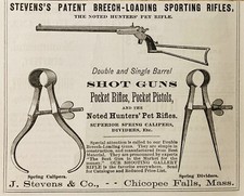 1883 AD(N18)~J. STEVENS CO. CHICOPEE FALLS, MA. BREECHES-LOADING SPORTING RIFLES