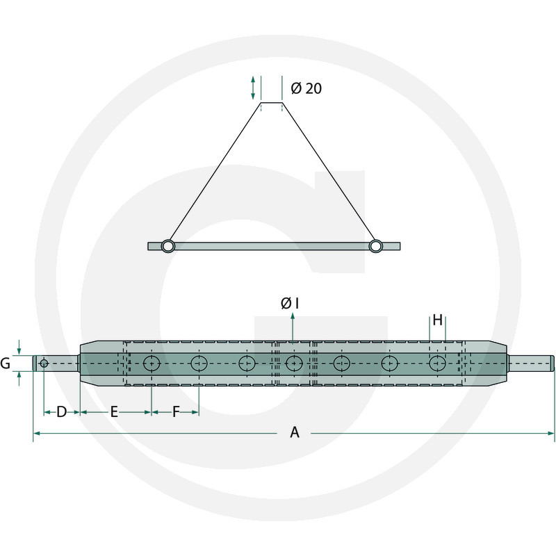 Schlepperdreieck (K.1 (Oben 19mm & unten 22mm)) CE geprüft