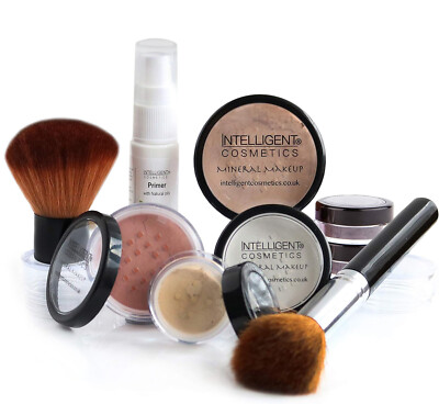 Mineral Make up Foundation 7-teiliges Set natürliche reine Mineralien Make-up Made in UK