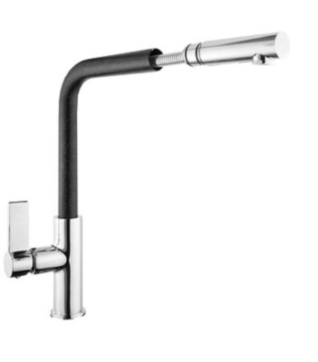 Küche Ausziehwasserhahn schwarz Wasserhahn Messing Mixer Einhebel Wasserhahn Deck montiert 88