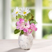 Ostergesteck Osterblumentopf Mit Kunstblume 25Cm Ostern Deko Tischdeko Osterdeko