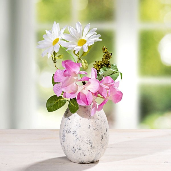 Ostergesteck Osterblumentopf Mit Kunstblume 25Cm Ostern Deko Tischdeko Osterdeko-image