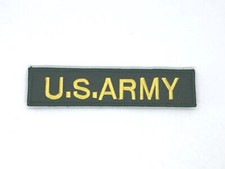 US ARMY Distinguishing Name Tape Patch Hook and loop Fastener green