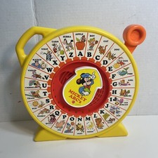 Vtg. Mattel See 'N Say Disney Mickey Mouse ABC's Learning Toy 1989 Tested Works