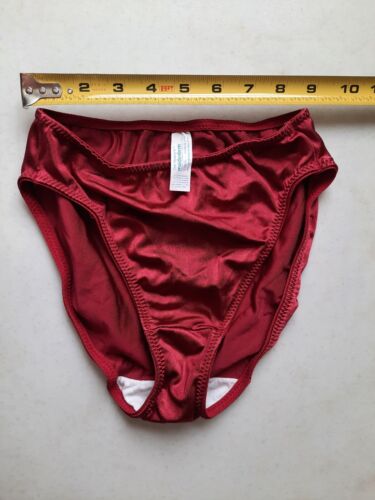 Vintage Red One Fabulous Fit Maidenform Satin Brief Panties S Sissy - Picture 1 of 5