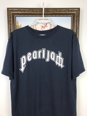 Vintage Anvil Pearl Jam Band Tee Over Print Center Logo Shirt Mens
