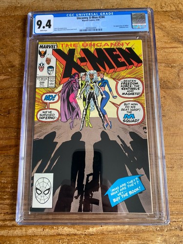 Uncanny X-Men #244 Marvel Comics CGC 9.4 White Pages 1st Jubilee Marvel 1989 