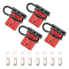 50A 6-10 Gauge Battery Quick Connect Disconnect Wire Harness Plug Kit 4 Pcs B...