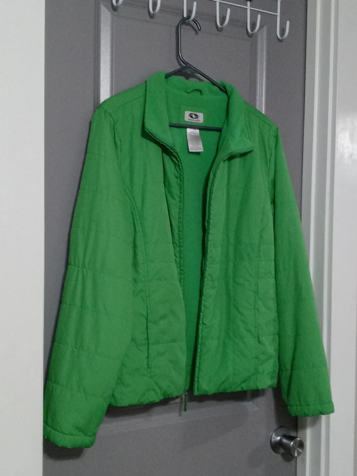 Chaqueta acolchada para mujer Athletic Works forrada de lana XL (16/18) bolsillos con cremallera completa 2 Foto 2 de 4