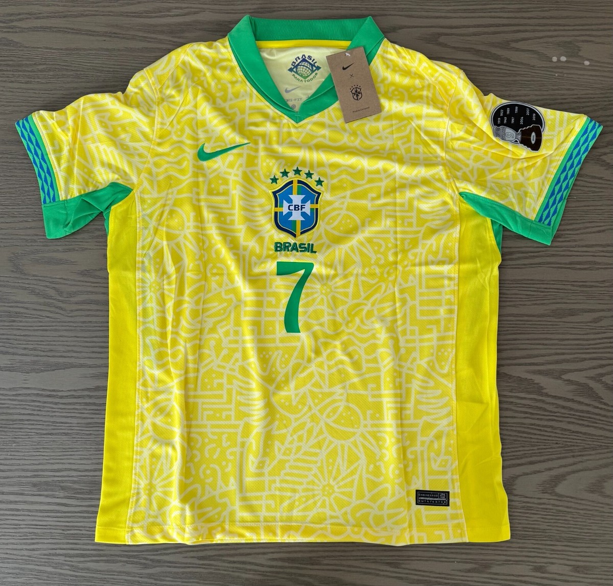 Vini Jr #7 Brazil Copa America Jersey | Brand New Fan Version