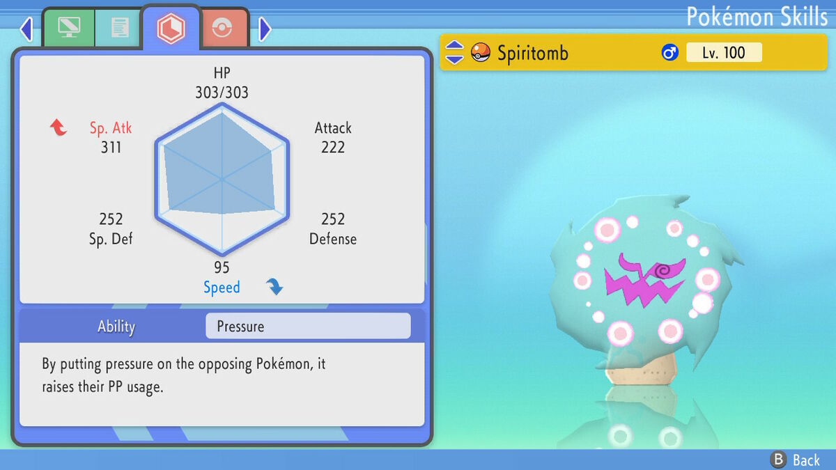 Pokemon Brilliant Diamond Shining Pearl BDSP - Shiny 6IV Max EV Spiritomb