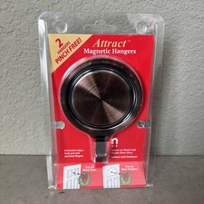 Pinch-Free Magnetic Wreath Hanger 2-Pack - Oil-Rubbed Bronze - Safe Magnet Hook