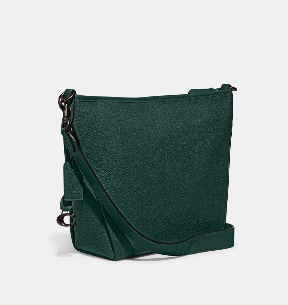 Coach Dufflette Crossbody Bag in Forest Green Leather NEW