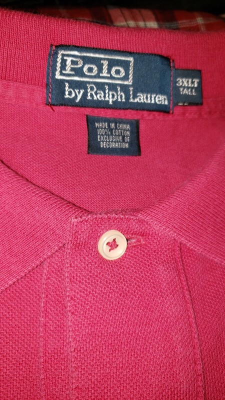 Ralph Lauren Polo Shirt Mens Mesh Long Sleeve Berry 3XLT