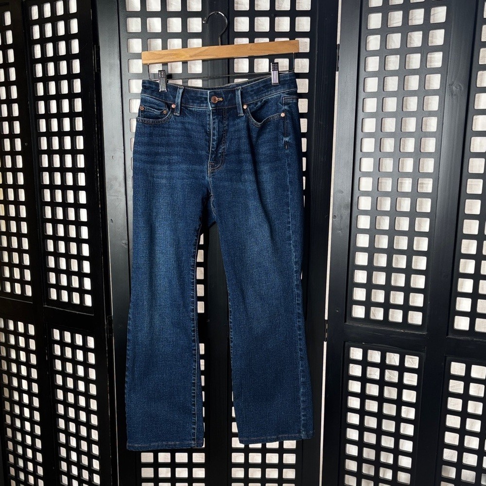 💙 Talbots Barely Boot Women’s Jeans Blue Denim Size 4P Petite Stretch 💙