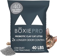 Probiotic Cat Litter 40 Day Natural Odor Control 40lb Clumping Kitty Litter Clay 1.31 per pound