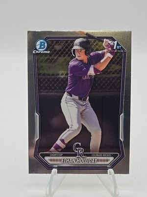 2026 Bowman Chrome Ethan Holliday 1st Chrome #BCP-1 ROCKIES Rookie Card Baseball