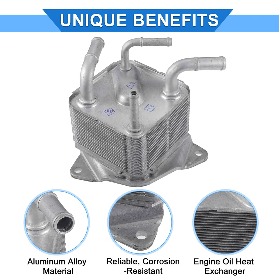 Pacote com 1 refrigerador de óleo de motor de carro Nissan Rogue Sport 2017-2019 21606X481A - Imagem 4 de 4