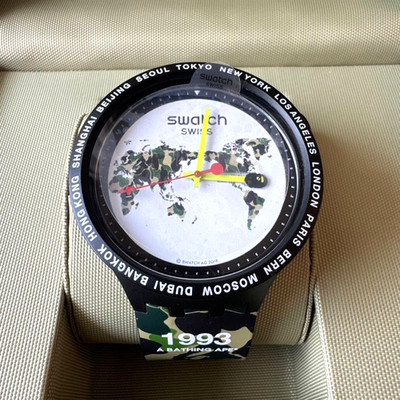 Swatch A BATHING APE カモフラージュ時計 Swatch x A Bathing Ape BAPE Limited Edition Camouflage Analog