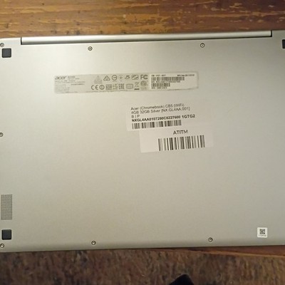 Acer Chromebook CB5 16in Intel Pentium Silver 4GB 32GB Chrome OS Silver