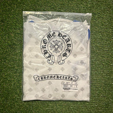 Chrome Hearts Blue/White Raglan Long Sleeve Crewneck Logo Tee Men's S rep