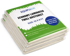 2 x Laminated Cotton Dust Sheets for Painting & Decorating 10ft'x8ft (3.1Mx2.4M)