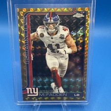 2025 Topps Chrome NFL Micah McFadden #232 Gold Geometric /50